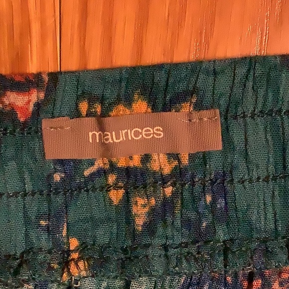Maurice’s floral teal combo skirt, size large in excellent condition. - Picture 3 of 7
